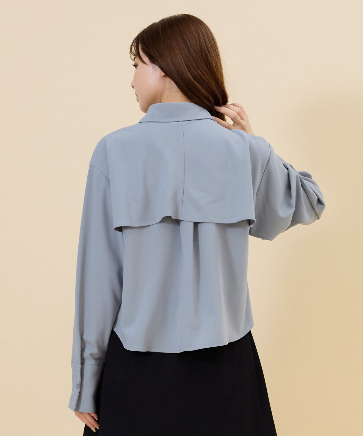 REDYAZEL「シャドーストライプケープシャツ」|シャツ・ブラウス|