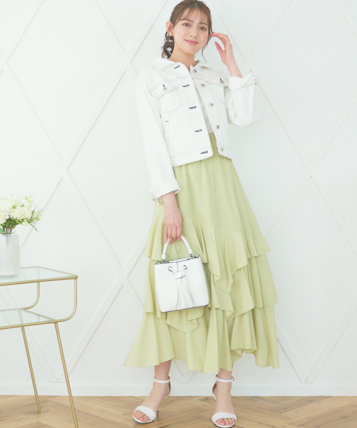 WILLSELECTION「ティアードロングスカート」|スカート|