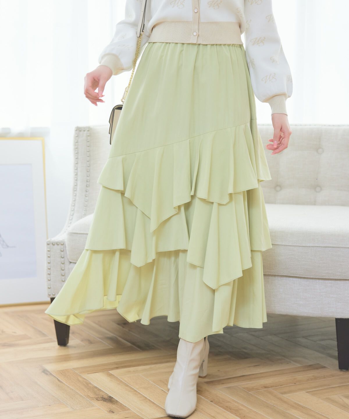WILLSELECTION「ティアードロングスカート」|スカート|
