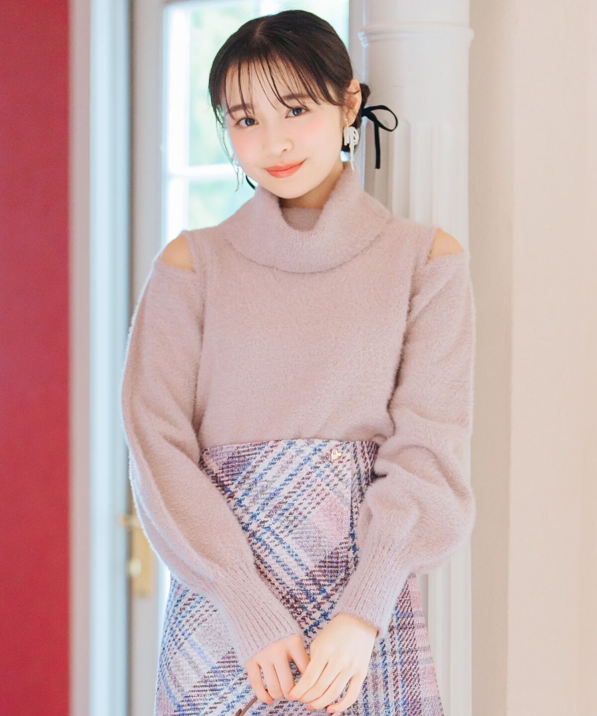 WILLSELECTION「ショルダースリットオフタートルフェザーニット」|ニット・セーター|