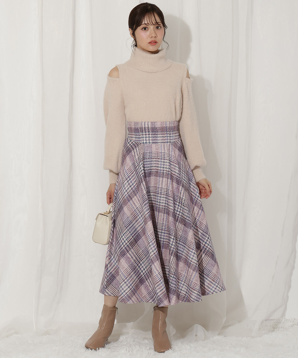 WILLSELECTION「ショルダースリットオフタートルフェザーニット」|ニット・セーター|