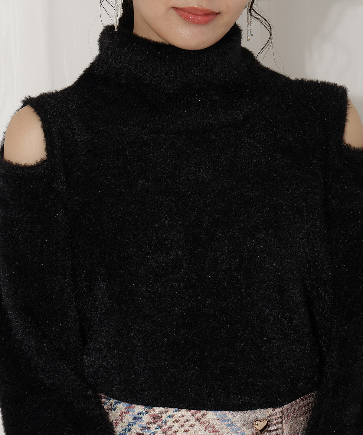 WILLSELECTION「ショルダースリットオフタートルフェザーニット」|ニット・セーター|