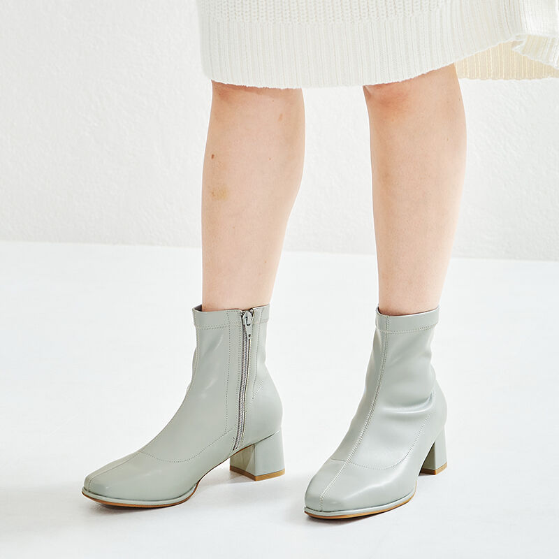 ORiental TRaffic「オーバースクエアトゥストレッチブーツ/21416」|ショートブーツ|BLUE