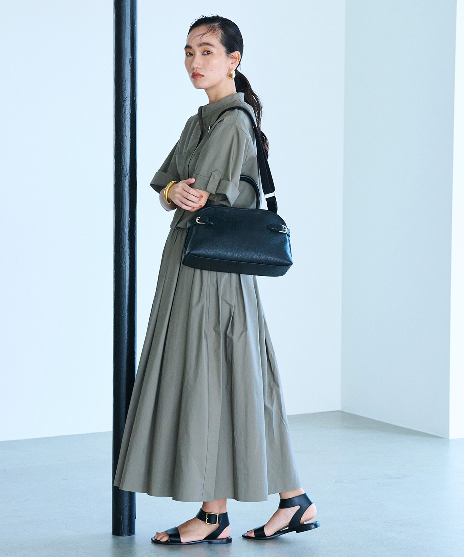 TOPKAPI BREATH「【Breath TOPKAPI】SCOTCH GRAIN スコッチグレイン ベルトデザイン ショルダー付き ミニトート バッグ」|トートバッグ|