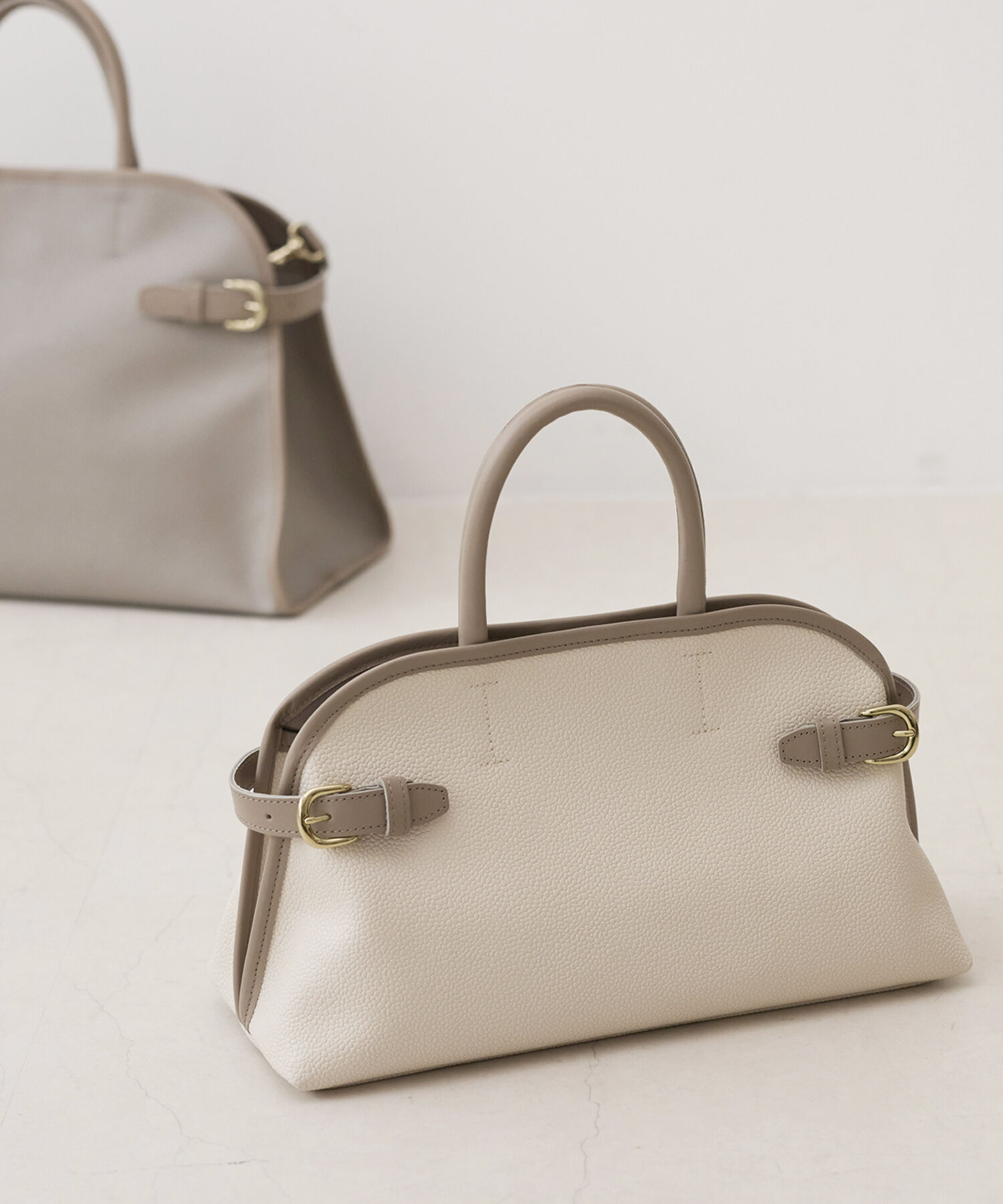 TOPKAPI BREATH「【Breath TOPKAPI】SCOTCH GRAIN スコッチグレイン ベルトデザイン ショルダー付き ミニトート バッグ」|トートバッグ|