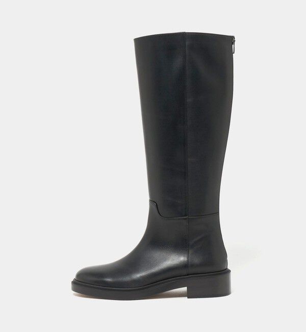 ODETTE E ODILE「バックジップジョッキー ロングブーツ40&uarr;」|ロングブーツ|BLACK