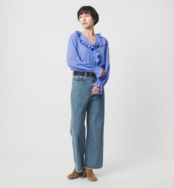 UNITED ARROWS「フリルカラー 2WAY ブラウス ‐ウォッシャブル‐」|シャツ・ブラウス|