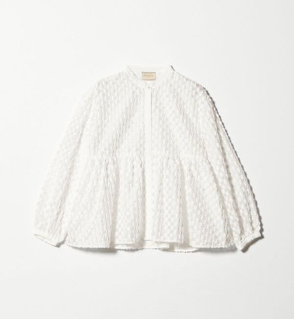 UNITED ARROWS「ラメ ドットジャガード ブラウス」|シャツ・ブラウス|