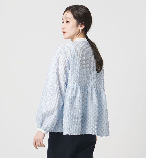 UNITED ARROWS「ラメ ドットジャガード ブラウス」|シャツ・ブラウス|