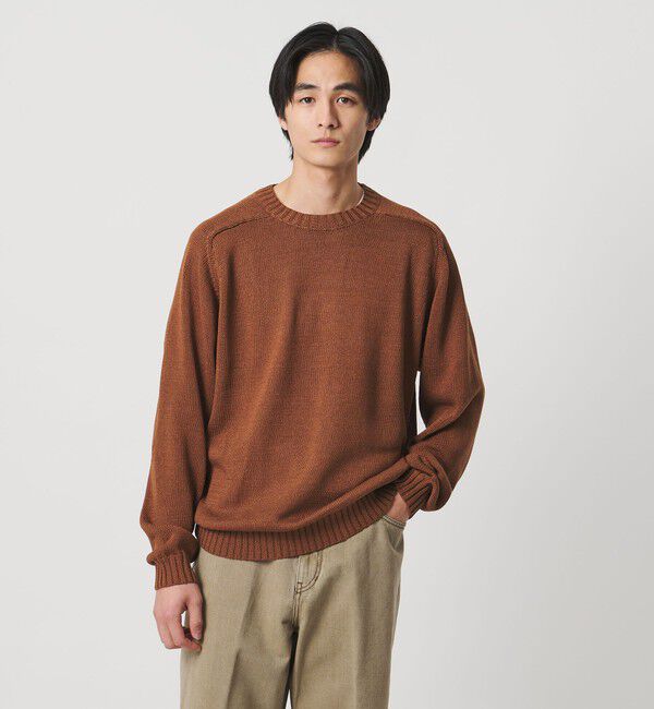 UNITED ARROWS「テープヤーン 天竺編み  クルーネック サマーニット」|ニット・セーター|MD.BROWN