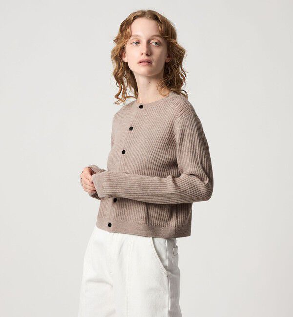 STEVEN ALAN「＜Steven Alan＞ウール リブ カーディガン」|カーディガン|BEIGE