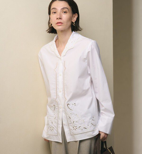 BEAUTY&YOUTH UNITED ARROWS「エンブロイダリーカラー シャツ」|シャツ・ブラウス|