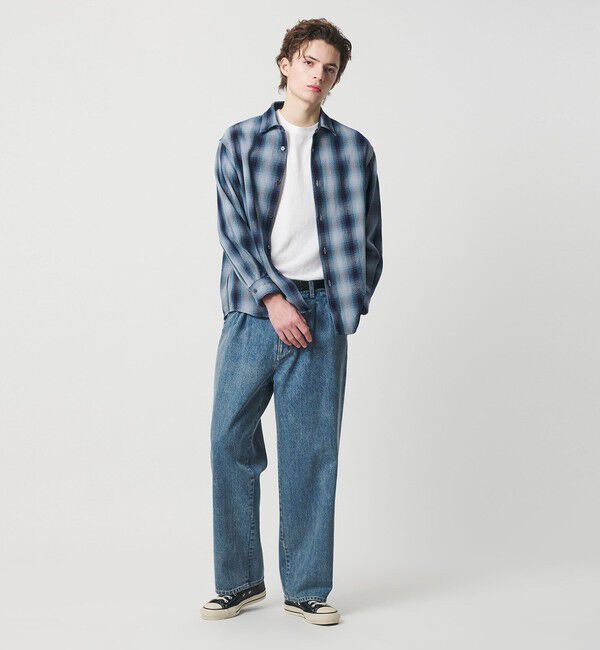 BEAUTY&YOUTH UNITED ARROWS「ドライ ネル オンブレ レギュラーカラー シャツ GRANDE型」|シャツ・ブラウス|