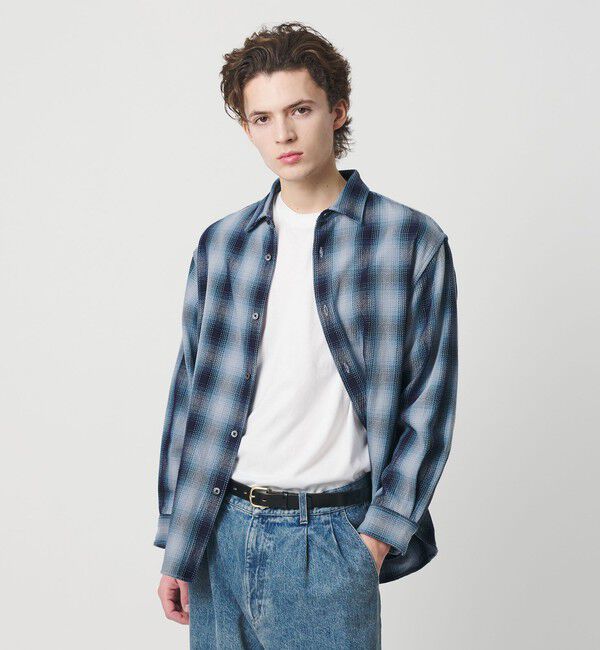 BEAUTY&YOUTH UNITED ARROWS「ドライ ネル オンブレ レギュラーカラー シャツ GRANDE型」|シャツ・ブラウス|