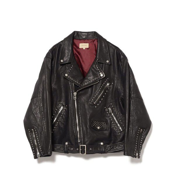 BEAMSBOY「maturely / ダブル ライダース ジャケット」|ブルゾン・スタジャン|