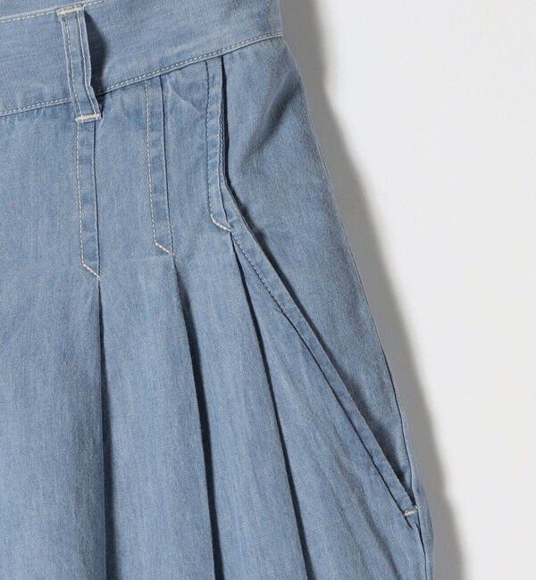 SHIPS any「《予約》SHIPS any:〈洗濯機可能〉ライト デニム バレル タック パンツ」|デニム|