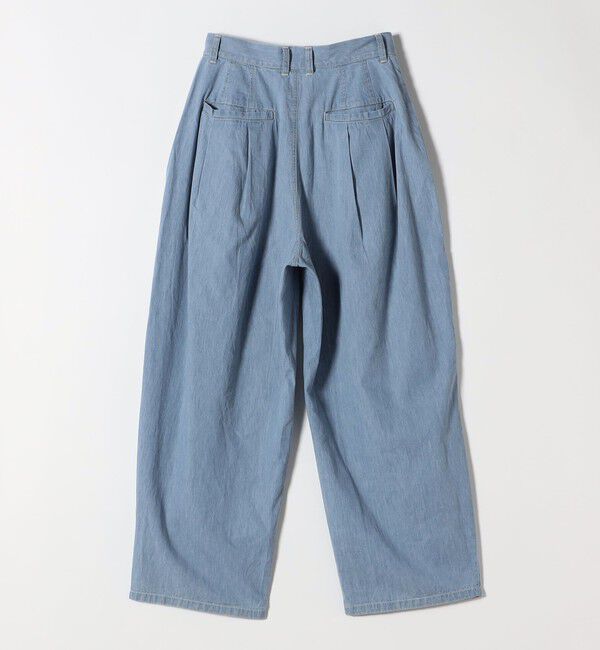 SHIPS any「《予約》SHIPS any:〈洗濯機可能〉ライト デニム バレル タック パンツ」|デニム|