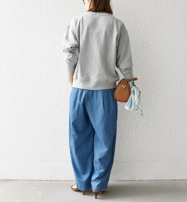 SHIPS any「《予約》SHIPS any:〈洗濯機可能〉ライト デニム バレル タック パンツ」|デニム|