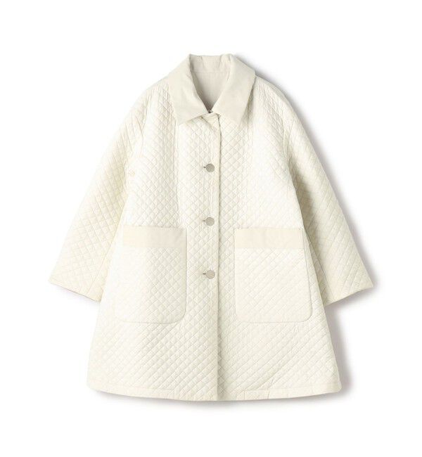 Ballsey「パデットリバーキルティング リバーシブルハーフコート」|ステンカラーコート|41 ライトベージュ