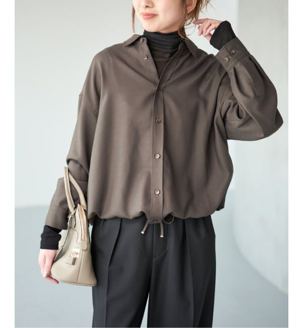 追加》ウールライクヘムギャザーシャツ（Spick and Span）｜ルミネの