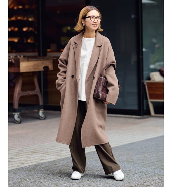 Cottonさま専用 スローブ イエナ 2023aw ダブルブレスト コート ECO WOOL ダブルブレストコート | スローブ イエナ(SLOBE IENA