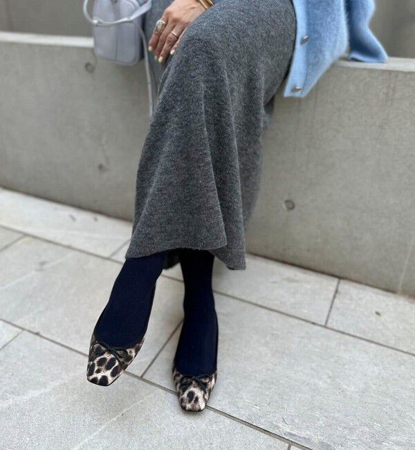 NOLLEY'S「【NOLLEYS/ノーリーズ】スクエアトゥレオパードバレエシューズ」|バレエシューズ|