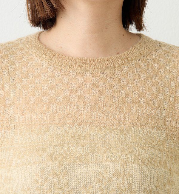  「【a Nice （ア ・ニース）】モヘヤジャカードニット」|ニット・セーター|