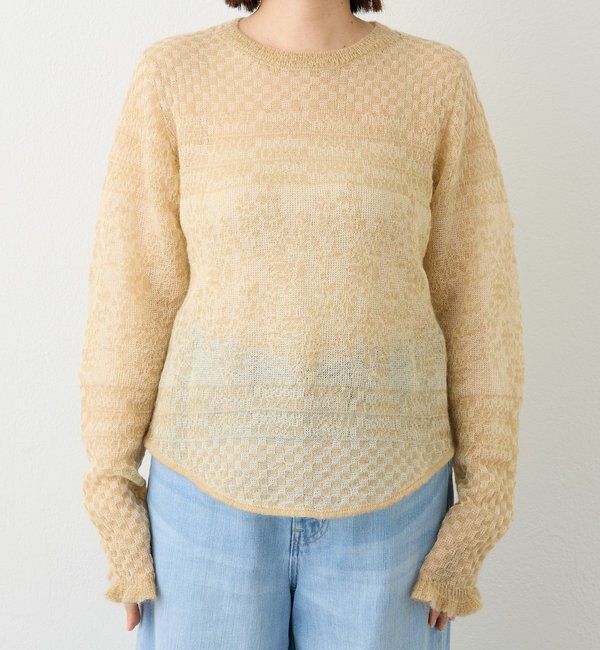  「【a Nice （ア ・ニース）】モヘヤジャカードニット」|ニット・セーター|