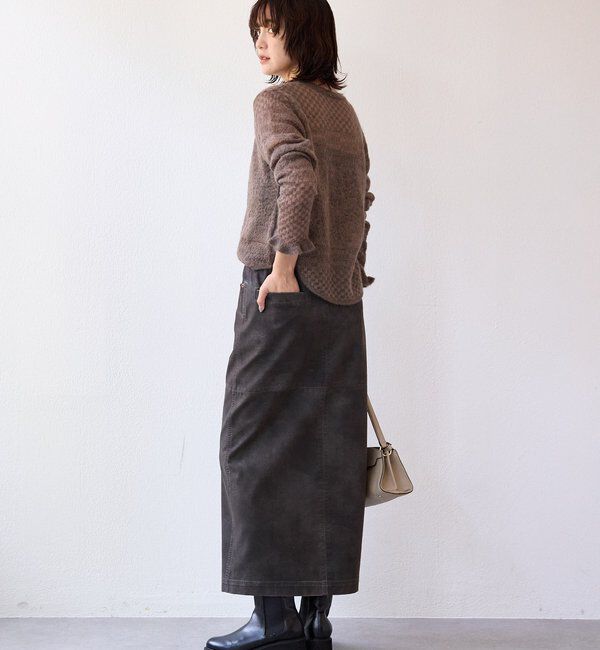  「【a Nice （ア ・ニース）】モヘヤジャカードニット」|ニット・セーター|