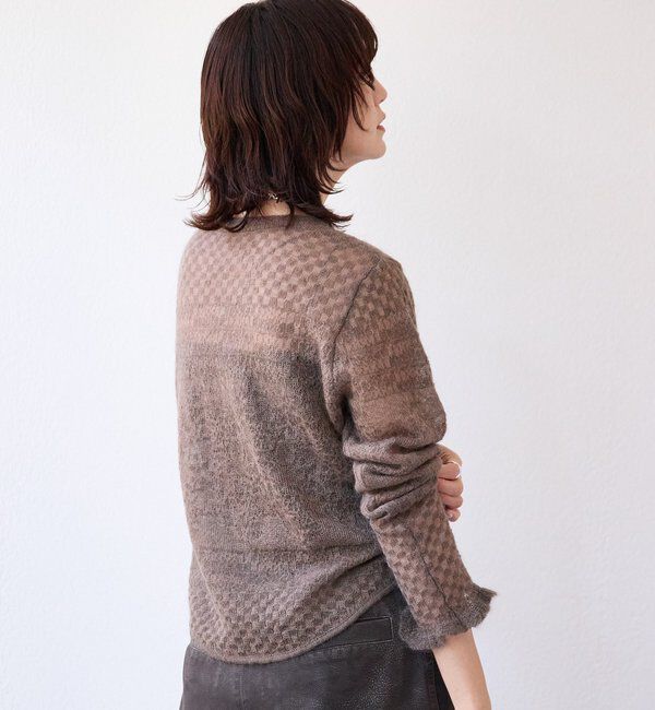  「【a Nice （ア ・ニース）】モヘヤジャカードニット」|ニット・セーター|