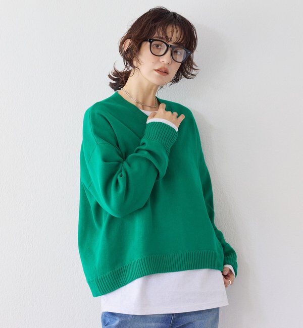  「予約【A・MONN.:.(アモン)】Vネックニットプルオーバー」|ニット・セーター|