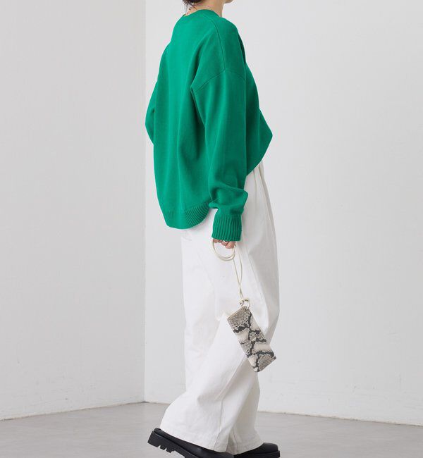  「予約【A・MONN.:.(アモン)】Vネックニットプルオーバー」|ニット・セーター|