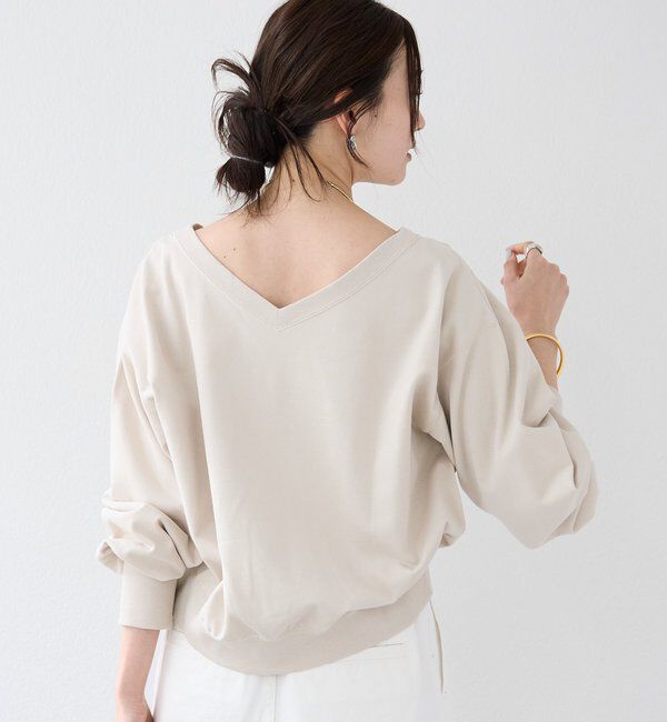  「予約【前後２way仕様】ボートネック2wayスウェット」|Tシャツ・カットソー|