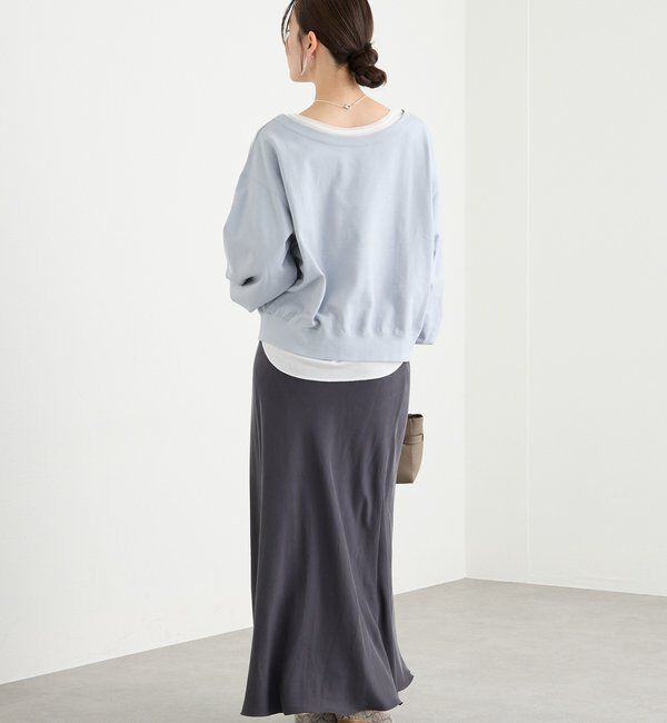  「予約【前後２way仕様】ボートネック2wayスウェット」|Tシャツ・カットソー|