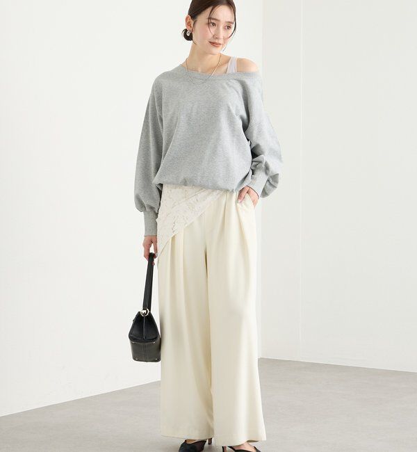  「予約【前後２way仕様】ボートネック2wayスウェット」|Tシャツ・カットソー|