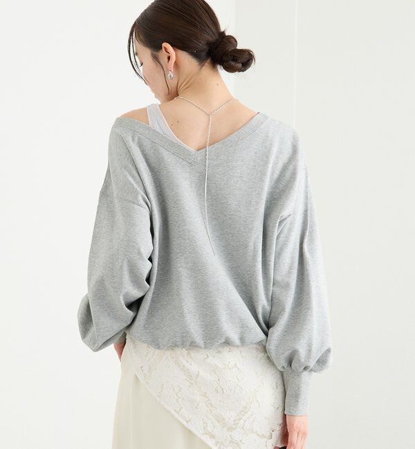  「予約【前後２way仕様】ボートネック2wayスウェット」|Tシャツ・カットソー|