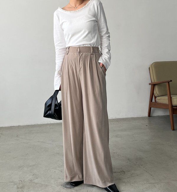  「ベロアワイドパンツ」|チノ|