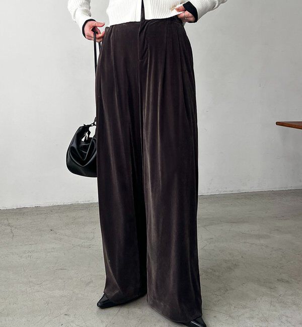  「ベロアワイドパンツ」|チノ|
