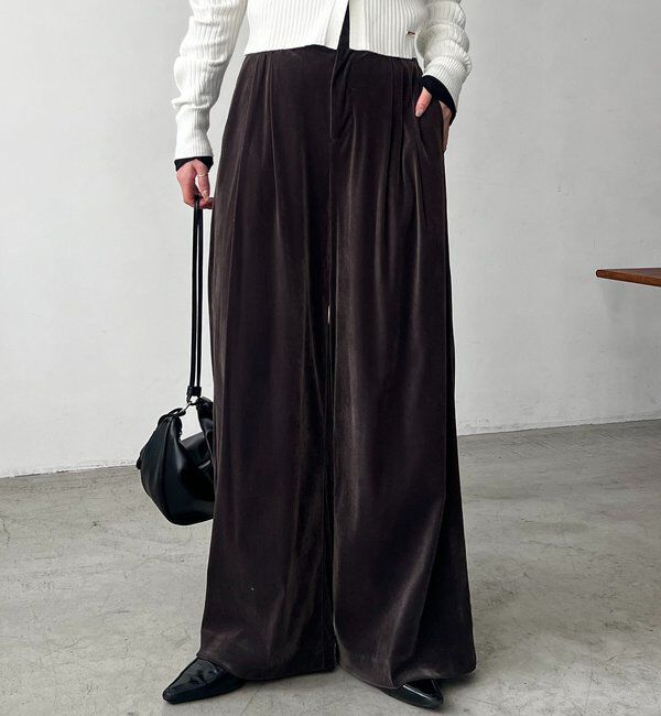 「ベロアワイドパンツ」|チノ|