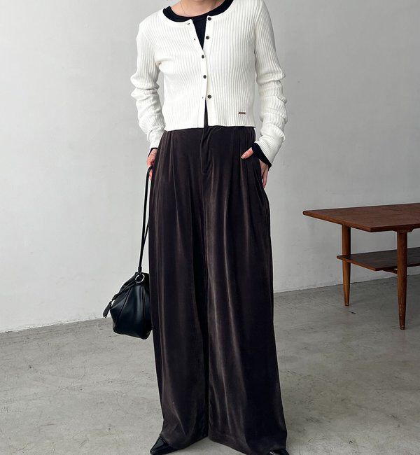  「ベロアワイドパンツ」|チノ|