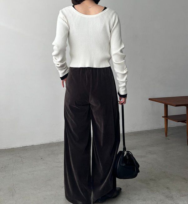  「ベロアワイドパンツ」|チノ|