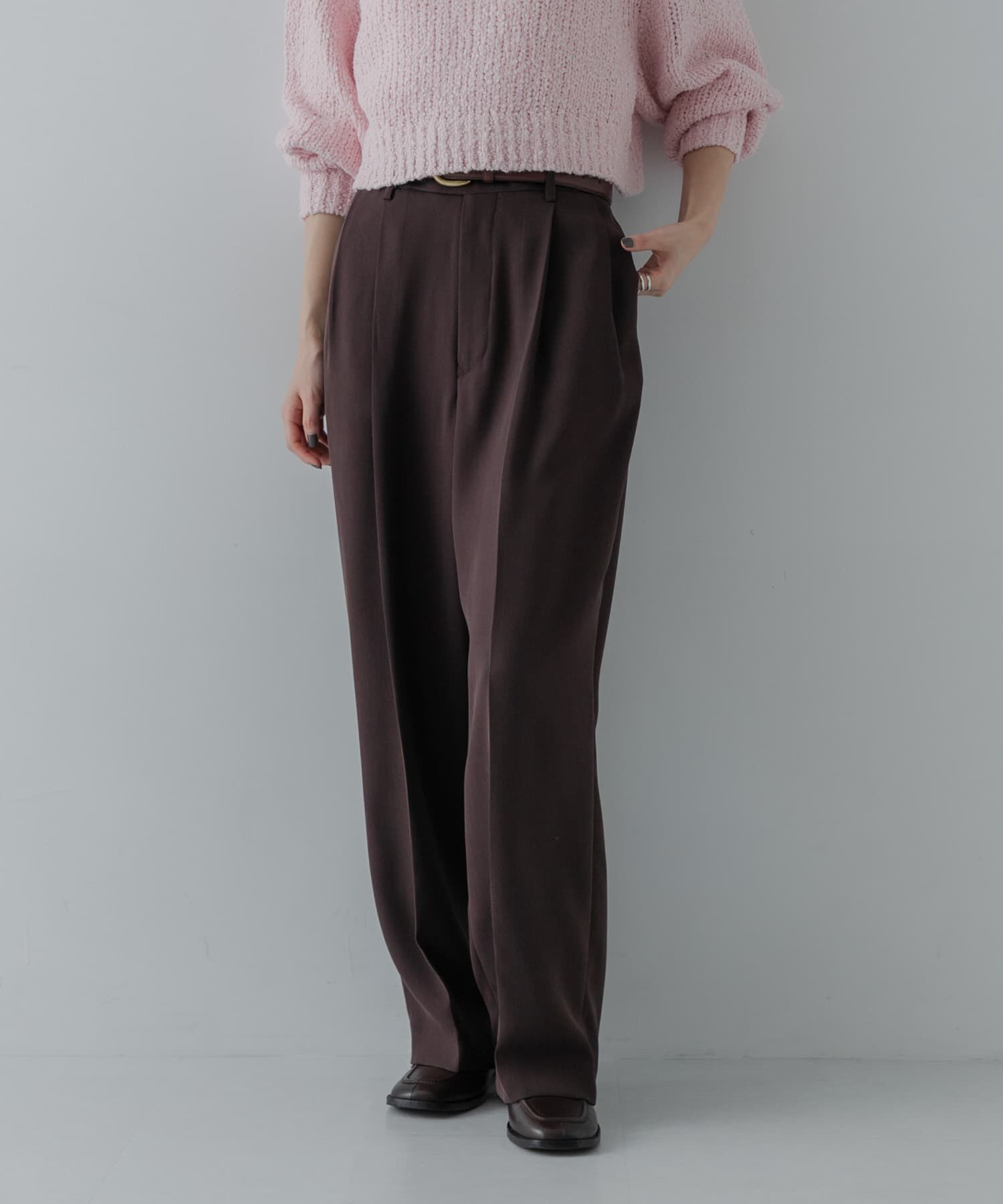 URBAN RESEARCH「new basic　ダブルクロスキュプラパンツ」|その他|ブラウン