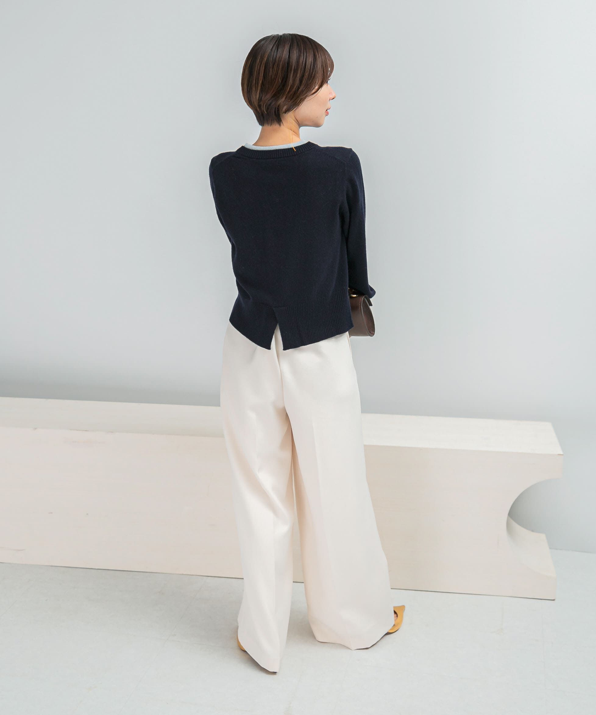 URBAN RESEARCH ROSSO「カシミヤ混バイカラーコンパクトニット」|ニット・セーター|