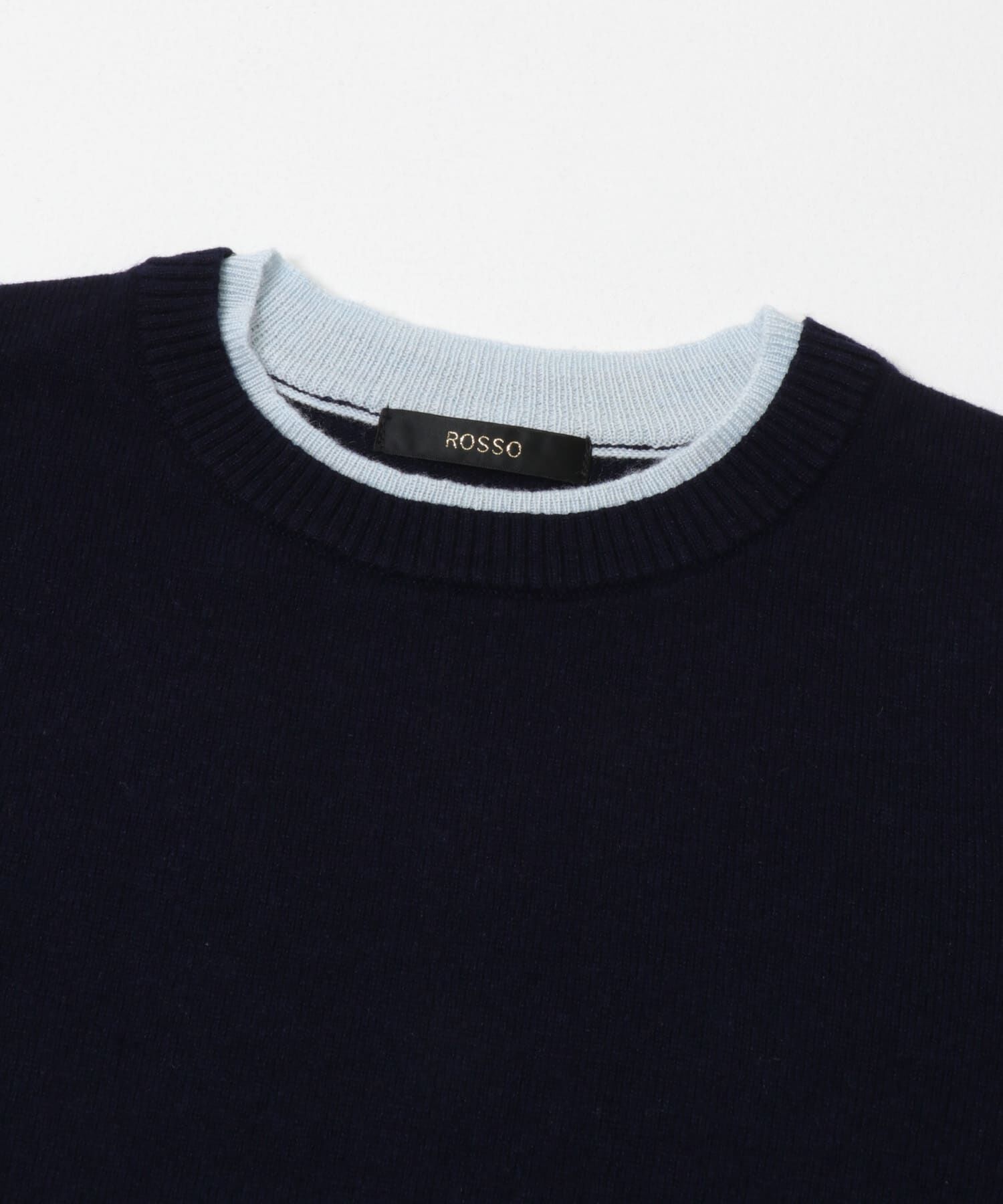 URBAN RESEARCH ROSSO「カシミヤ混バイカラーコンパクトニット」|ニット・セーター|