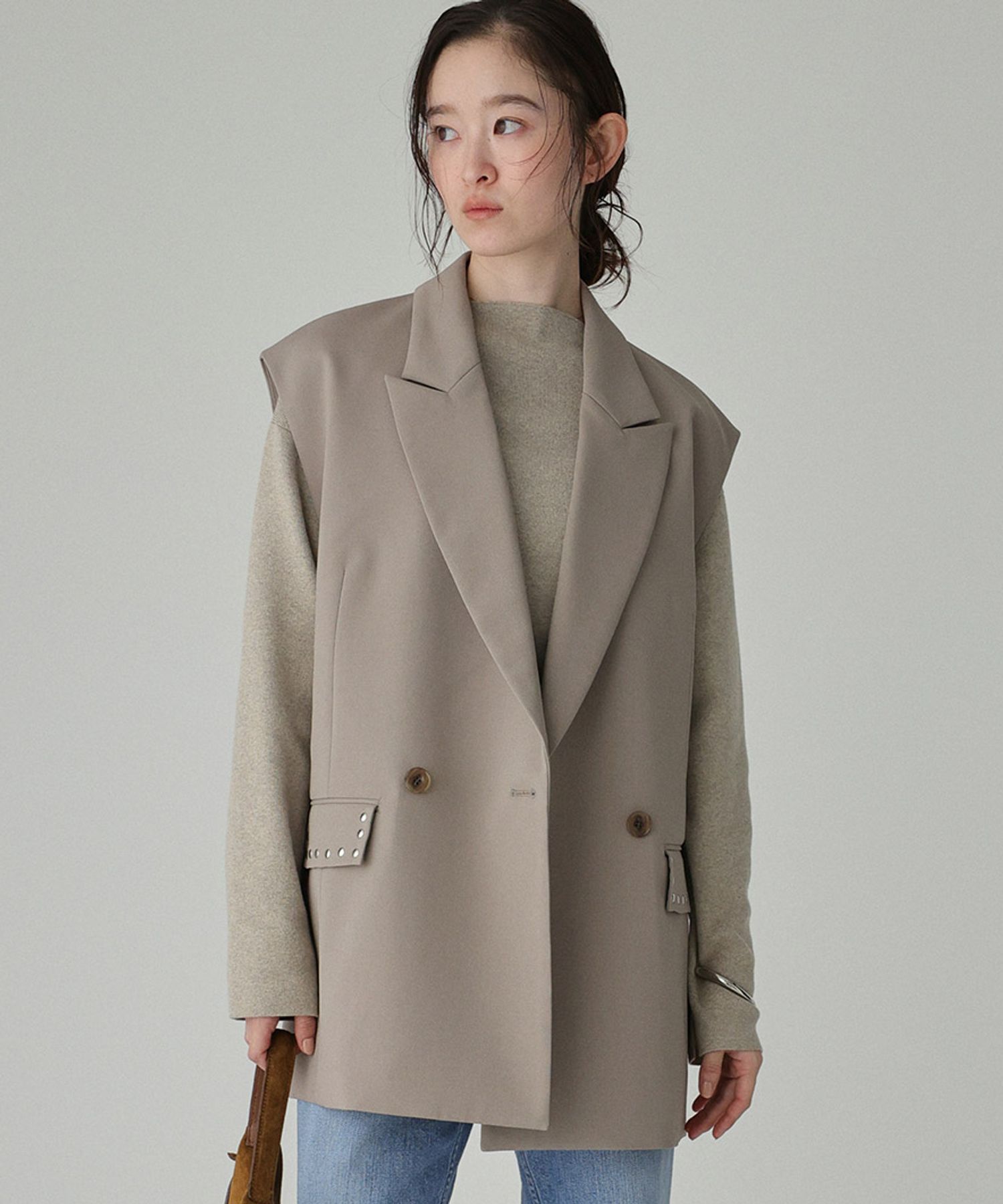 BABYLONE「ダブルクロスジレ」|ベスト・ジレ|ｸﾞﾚｰｼﾞｭ