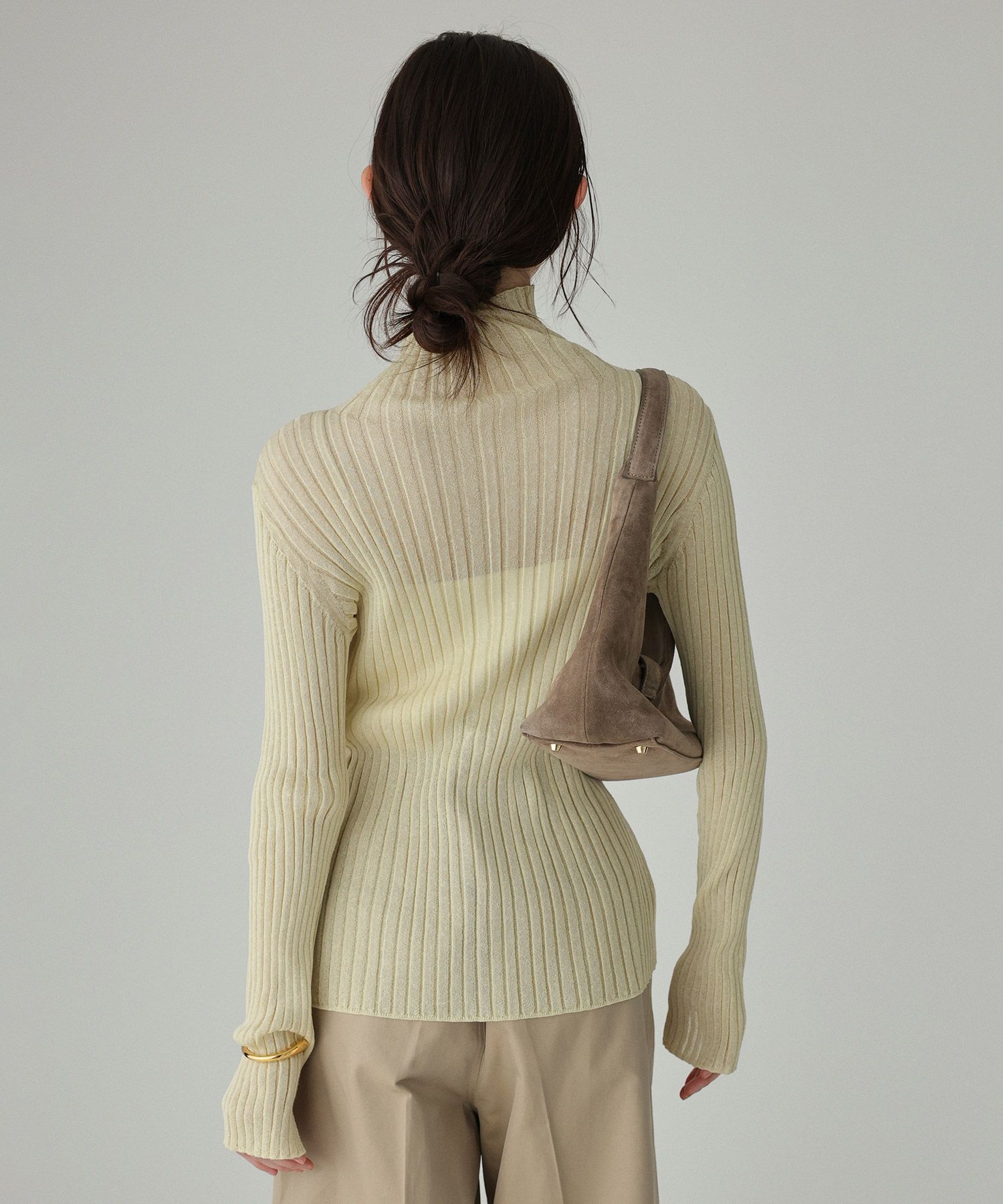 BABYLONE「2wayシアーリブニット」|ニット・セーター|