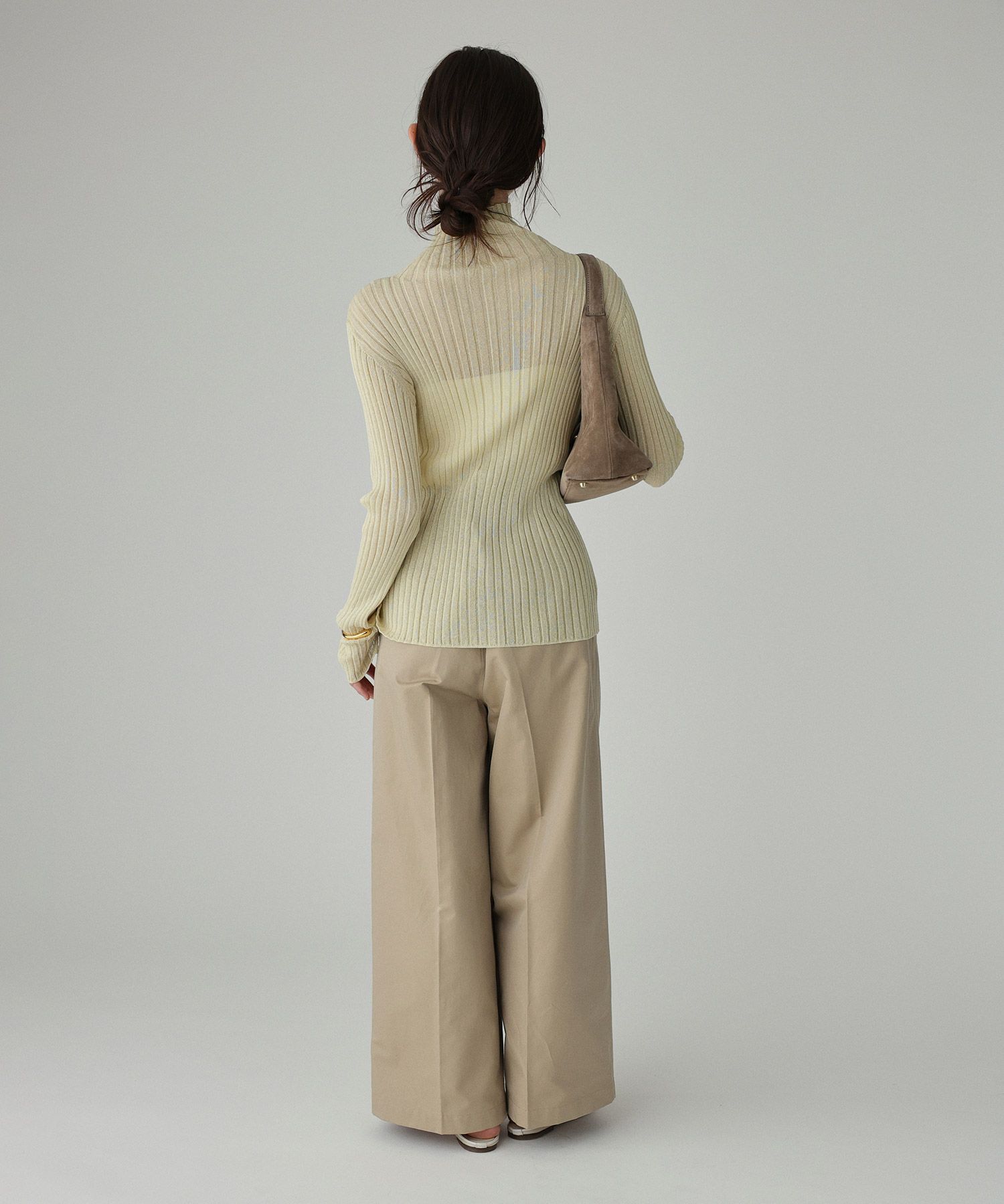 BABYLONE「2wayシアーリブニット」|ニット・セーター|