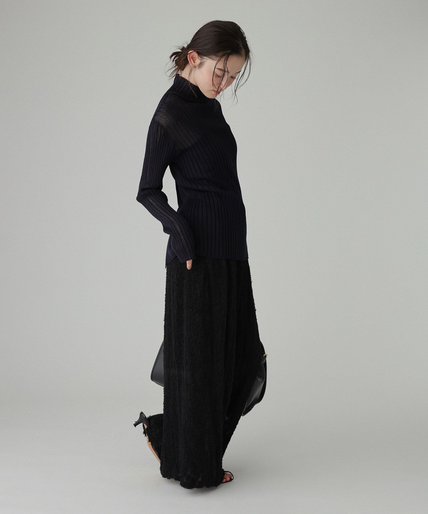 BABYLONE「2wayシアーリブニット」|ニット・セーター|