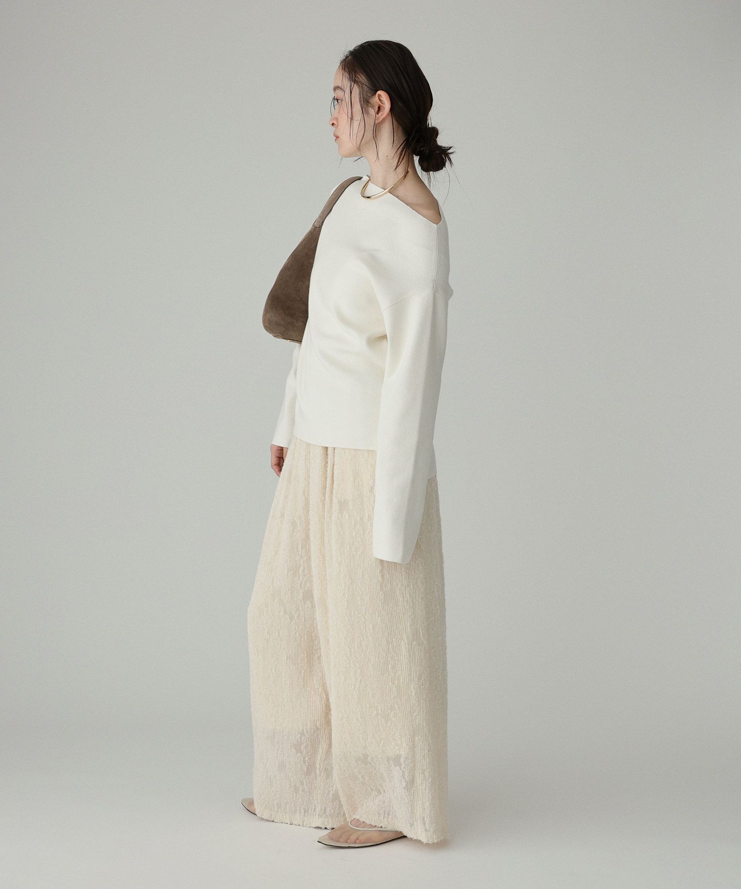 BABYLONE「COWOオフショルプルオーバー」|ニット・セーター|