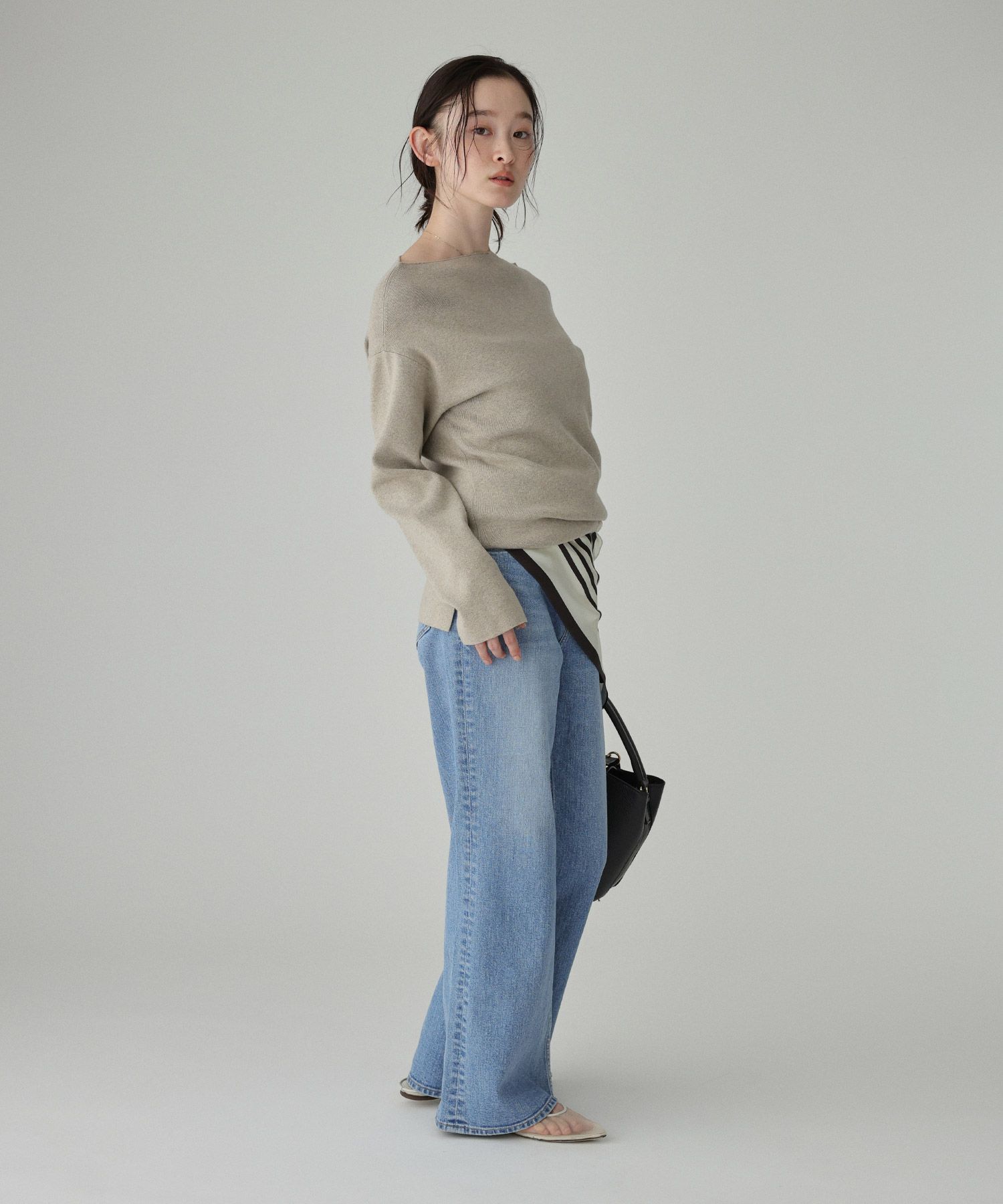 BABYLONE「COWOオフショルプルオーバー」|ニット・セーター|